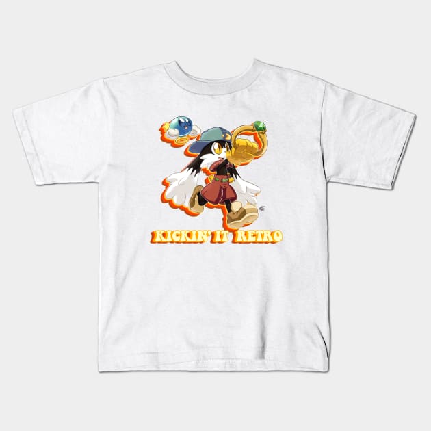 Kickin' it Retro Klonoa Kids T-Shirt by corythec